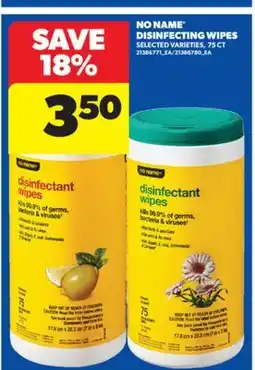 Real Canadian Superstore NO NAME DISINFECTING WIPES, 75 CT offer