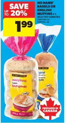 Real Canadian Superstore NO NAME BAGELS OR ENGLISH MUFFINS, 6' S offer