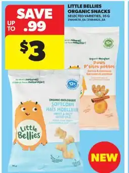 Real Canadian Superstore LITTLE BELLIES ORGANIC SNACKS, 35 G offer