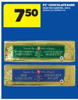 Real Canadian Superstore PC CHOCOLATE BARS, 300 G offer