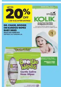 Real Canadian Superstore DR. CHASE, BOOGIE OR KANDOO WIPES BABY NEED offer
