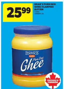 Real Canadian Superstore BRAR'S PURE DESI GHEE/CLARFIED BUTTER, 1.6 KG offer