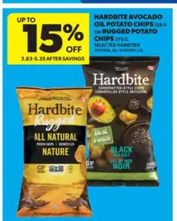 Real Canadian Superstore HARDBITE AVOCADO OIL POTATO CHIPS, 128 G OR RUGGED POTATO CHIPS, 275 G offer