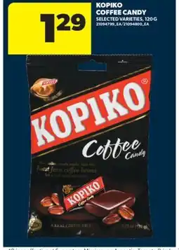 Real Canadian Superstore KOPIKO COFFEE CANDY, 120 G offer