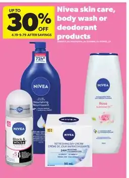 Real Canadian Superstore NIVEA SKIN CARE, BODY WASH OR DEODORANT PRODUCTS offer