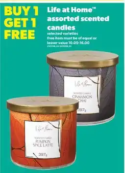 Real Canadian Superstore LIFE AT HOME ASSORTED SCENTED CANDLES offer