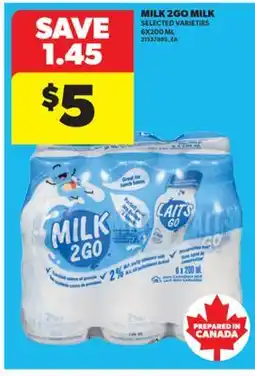 Real Canadian Superstore MILK 2GO MILK, 6X200 ML offer