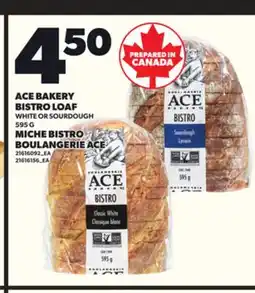 Independent Grocer ACE BAKERY BISTRO LOAF WHITE OR SOURDOUGH, 595 G offer
