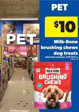 Real Canadian Superstore MILK-BONE BRUSHING CHEWS DOG TREATS, 535/557 G offer