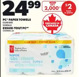 Independent Grocer PC PAPER TOWELS, 12 ROLLS offer