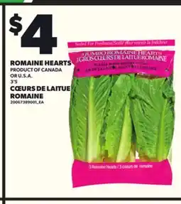 Independent Grocer ROMAINE HEARTS, 3'S offer