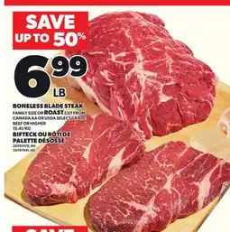 Independent Grocer BONELESS BLADE STEAK OR ROAST offer