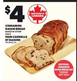 Independent Grocer CINNAMON RAISIN BREAD, 550 G offer