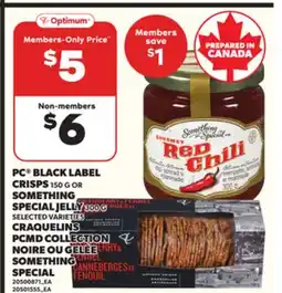 Independent Grocer PC BLACK LABEL CRISPS, 150 G OR SPECIAL JELLY 300 G offer