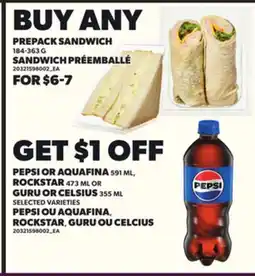 Independent Grocer PREPACK SANDWICH, 184-363 G offer