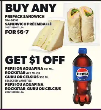 Independent Grocer PREPACK SANDWICH, 184-363 G offer