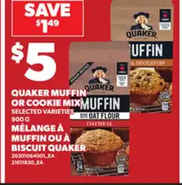 Independent Grocer QUAKER MUFFIN OR COOKIE MIX, 900 G offer