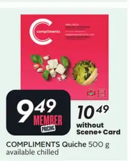 Sobeys COMPLIMENTS Quiche offer