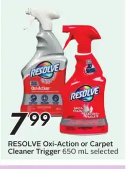 Sobeys RESOLVE Oxi-Action or Carpet Cleaner Trigger offer