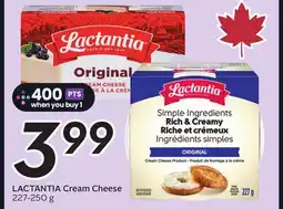 Sobeys LACTANTIA Cream Cheese offer
