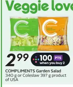 Sobeys COMPLIMENTS Garden Salad offer