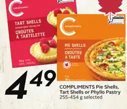 Sobeys COMPLIMENTS Pie Shells, Tart Shells or Phyllo Pastry offer