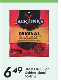 Sobeys JACK LINK'S or Golden Island offer