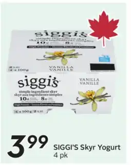 Sobeys SIGGI'S Skyr Yogurt offer