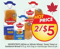Sobeys DEMPSTER'S White or Whole Wheat, Texas Toast or Sandwich Bread offer