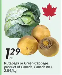 Sobeys Rutabaga or Green Cabbage offer