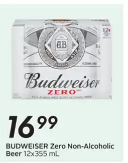 Sobeys BUDWEISER Zero Non-Alcoholic Beer offer