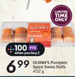 Sobeys QUINN'S Pumpkin Spice Swiss Rolls offer