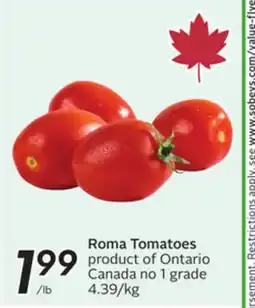 Sobeys Roma Tomatoes offer