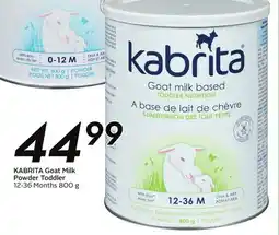Sobeys KABRITA Goat Milk Powder Toddler offer