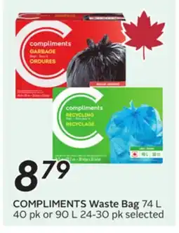 Sobeys COMPLIMENTS Waste Bag offer
