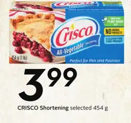 Sobeys CRISCO Shortening offer