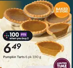 Sobeys Pumpkin Tarts offer