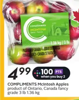 Sobeys COMPLIMENTS McIntosh Apples offer