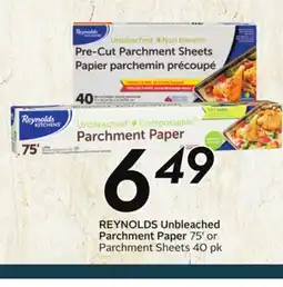 Sobeys REYNOLDS Unbleached Parchment Paper offer