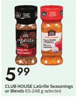 Sobeys CLUB HOUSE LaGrille Seasonings or Blends offer