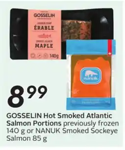 Sobeys GOSSELIN Hot Smoked Atlantic Salmon Portions offer