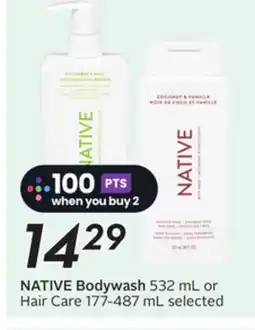 Sobeys NATIVE Bodywash offer