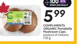 Sobeys COMPLIMENTS ORGANIC Portabella Mushroom Caps offer