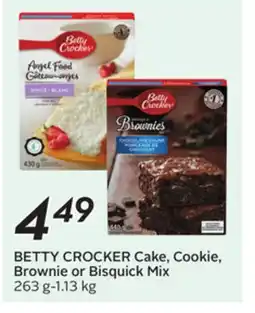 Sobeys BETTY CROCKER Cake, Cookie, Brownie or Bisquick Mix offer