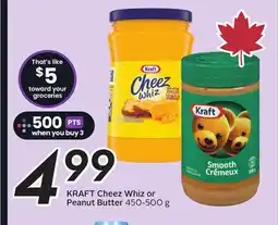 Sobeys KRAFT Cheez Whiz or Peanut Butter offer
