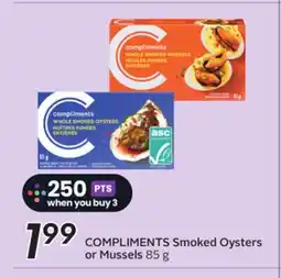 Sobeys COMPLIMENTS Smoked Oysters or Mussels offer