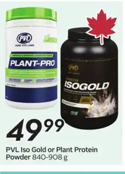 Sobeys PVL Iso Gold or Plant Protein Powder offer