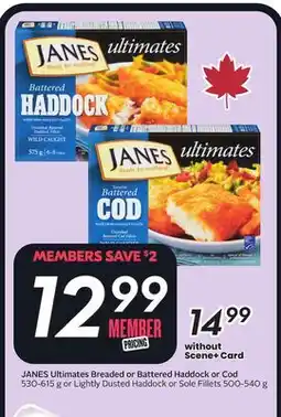 Sobeys JANES Ultimates Breaded or Battered Haddock or Cod offer