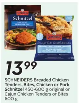 Sobeys SCHNEIDERS Breaded Chicken Tenders, Bites, Chicken or Pork Schnitzel offer