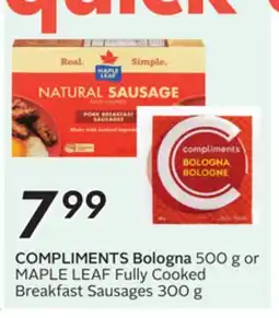 Sobeys COMPLIMENTS Bologna offer